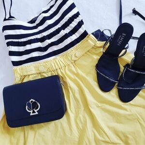 ZARA | Yellow midi skirt | M